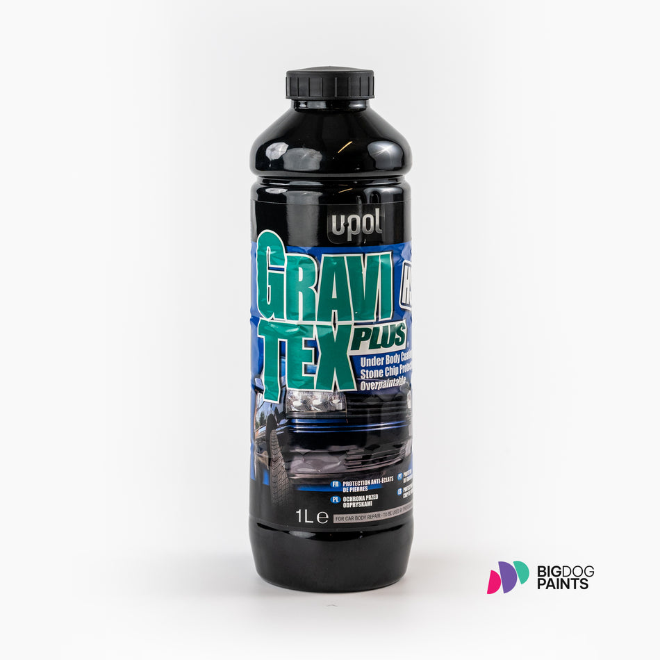 6 x 1L U-POL GRA/NB1 GRAVITEX PLUS HS STONE CHIP PROTECTOR BLACK