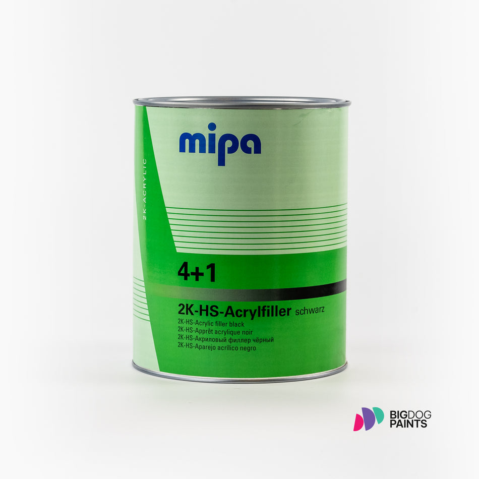 MIPA 4 + 1 ACRY FILLER 2K HIGH BUILD PRIMER LIGHT GREY 4LTR + H10 1LTR *5LTR KIT*