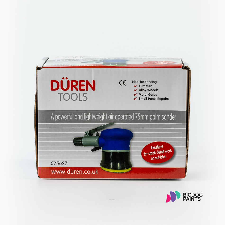 Duren 75mm Mini Palm Air Sander (3") - Car Body and Alloy Wheel Repairs