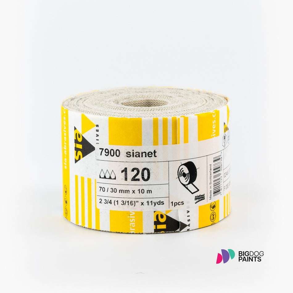 70mm x 10M ROLL SIA 7900 HIGH QUALITY SIANET SANDPAPER Abranet Hook Loop