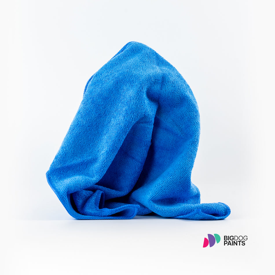 Microfibre Cloths 10xLarge Blue Microfiber Car Detailing Cleaning 42x42cm 350gsm