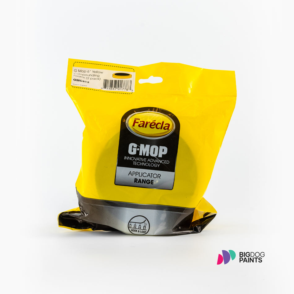 Farecla G Mop GMC612 Yellow Compounding Foams 6" Pack Of 2
