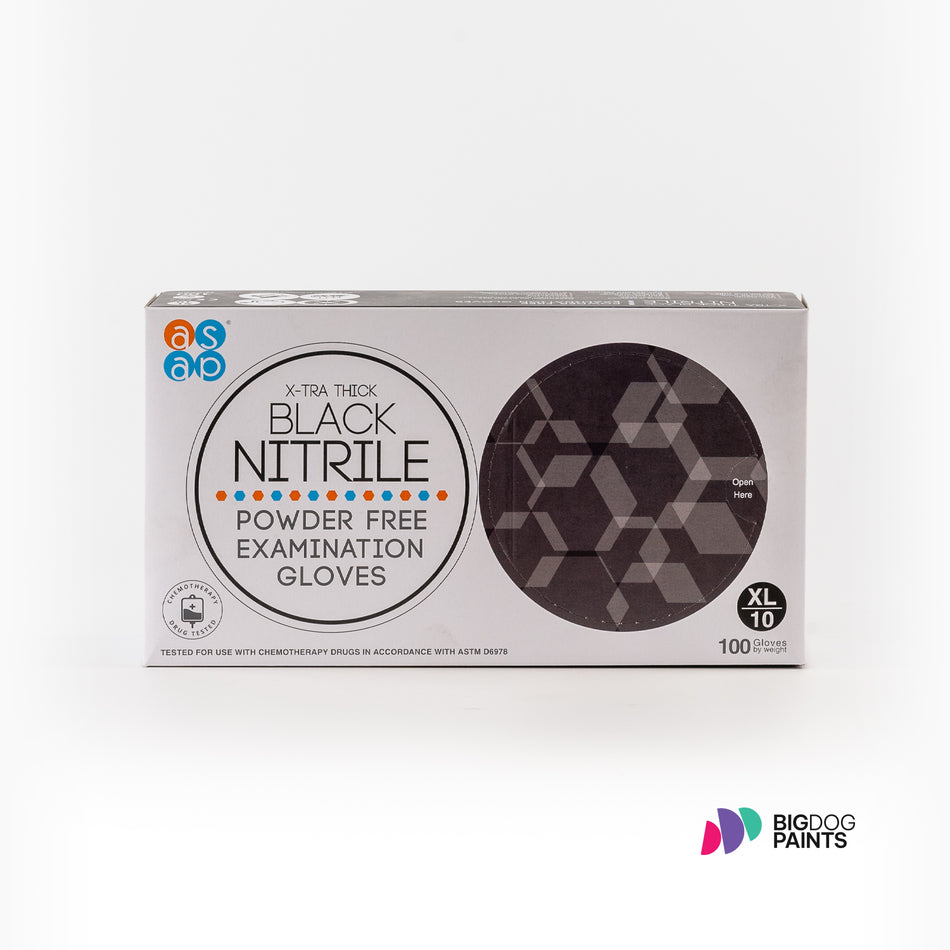 Disposable Nitrile Powder & Latex Free Gloves (10 x Box of 100, Sizes: M, L, XL)