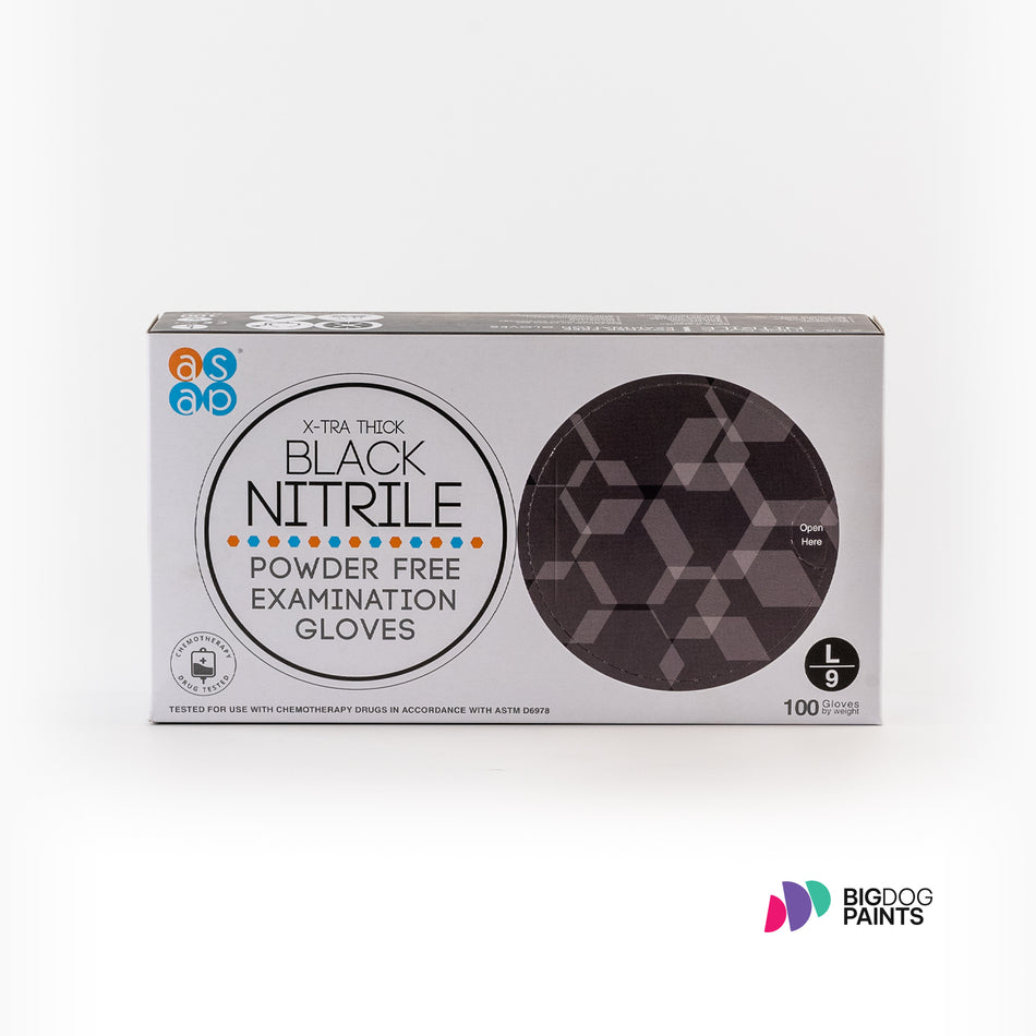 Disposable Nitrile Powder & Latex Free Gloves (Box of 100, Sizes: M, L, XL)