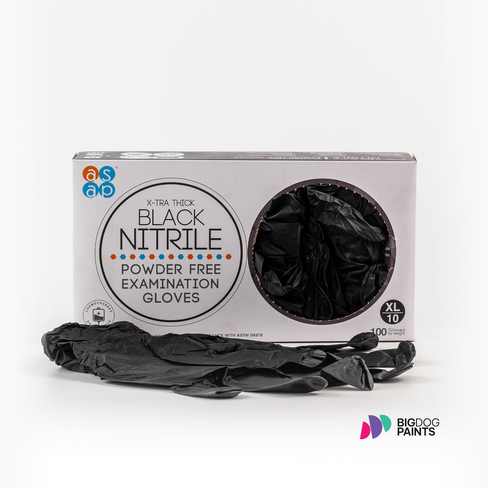 Disposable Nitrile Powder & Latex Free Gloves (10 x Box of 100, Sizes: M, L, XL)