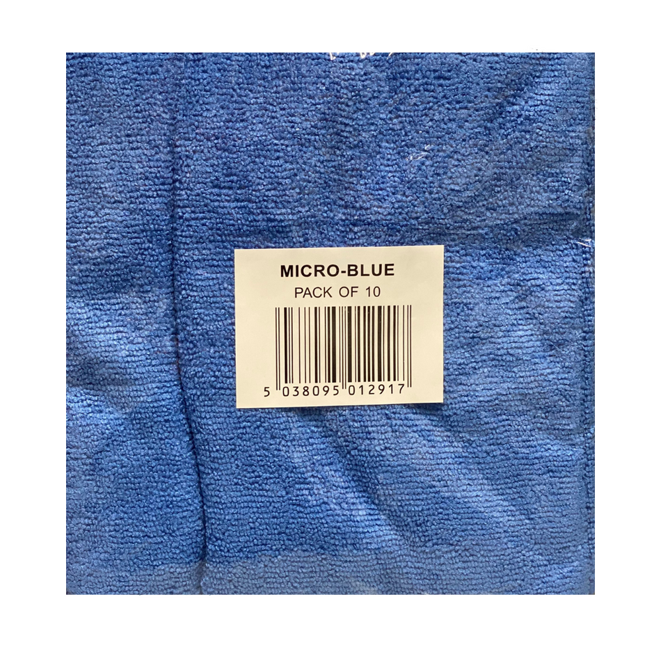 Microfibre Cloths 10xLarge Blue Microfiber Car Detailing Cleaning 42x42cm 350gsm