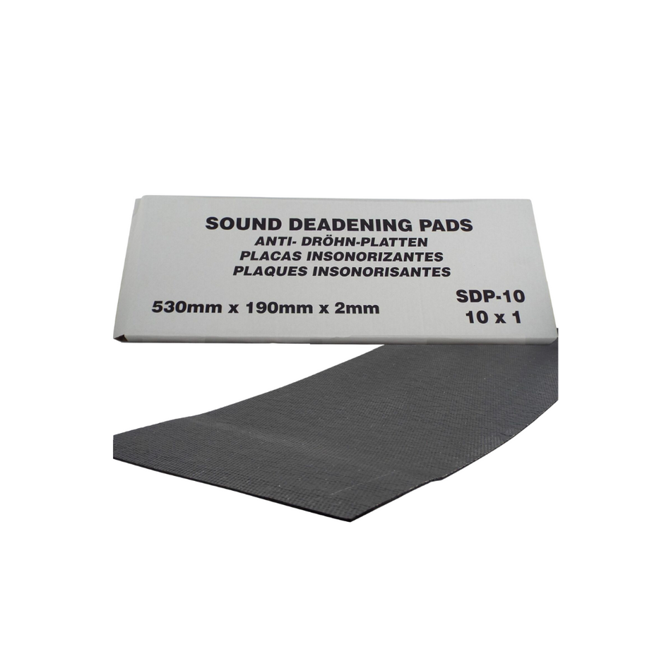 Car Sound Deadening Pads 530mm x 190mm x 2mm SELF ADHESIVE (10 pack)