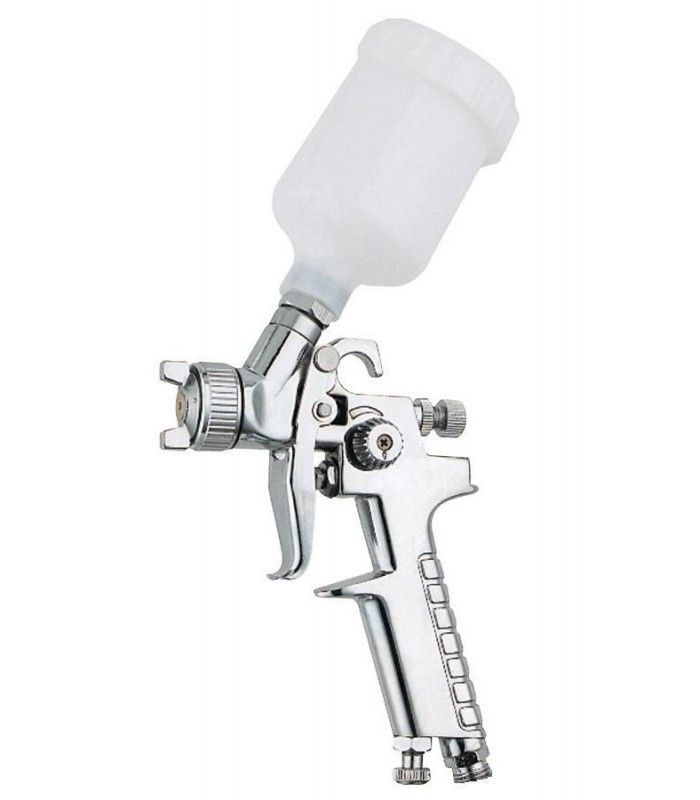 HVLP Air Gravity Detail Spray Paint Gun 0.8mm Nozzle, CHROME