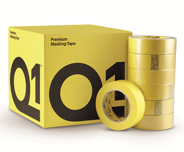Q1 24mm (1") x 50m Premium Masking Tape (Box of 36 rolls)