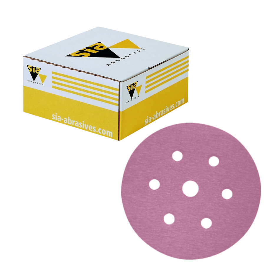 SIA 1950 SIASPEED 150mm 7 HOLE DA SANDING DISCS (Box of 50)