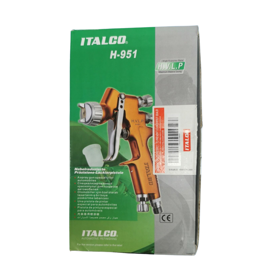 Professional Italco Gold 0.8mm Mini HVLP Gravity Feed SMART Repair Spray Gun Kit